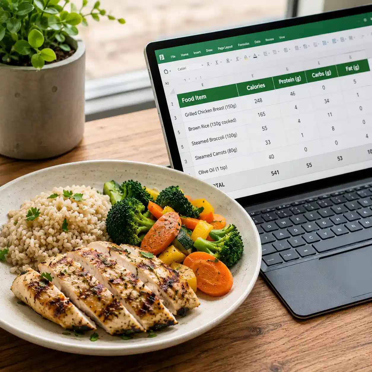 Built My Own in "Diet" Excel, instead of Diet App